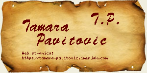 Tamara Pavitović vizit kartica